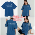 MuahMuah Signature Backpoint Short Sleeve T-shirt (只有藍色) FREE SIZE