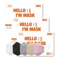 Hello i'm Mask KF94 MASK 韓國製三層KF94防疫成人白色口罩 (非獨立包裝) (1套50個口罩) 一套2包 ，1包25個 合共50個口罩 