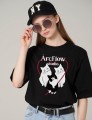 Arcflow tee 貓貓圖案 (黑色 / 白色) 
